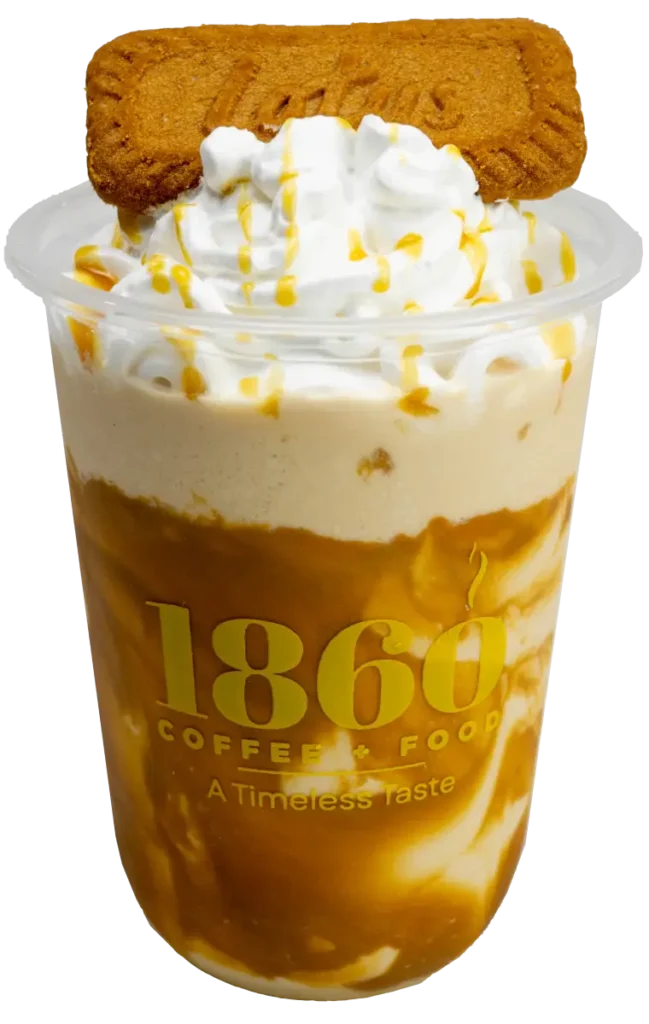 Delicious Frappe Biscoff with whipped cream at 1860 Coffee + Food Zamboanga