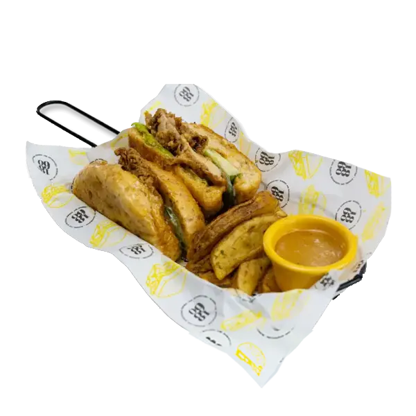 Crispy 1860 Chick N Crunch, a Top 5 Best Seller, served with gravy and rice at 1860 Coffee + Food Zamboanga